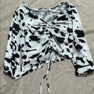 Cow print crop top